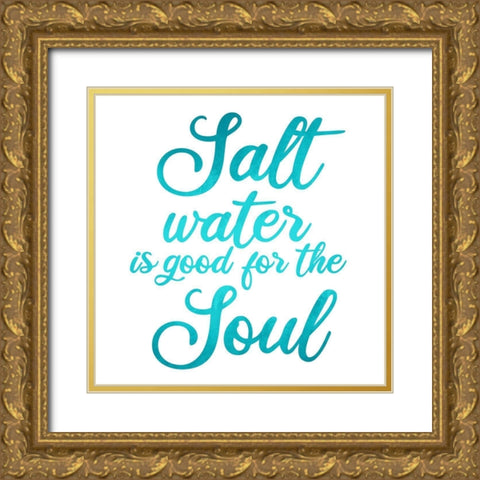 Salt Water Gold Ornate Wood Framed Art Print with Double Matting by Allen, Kimberly