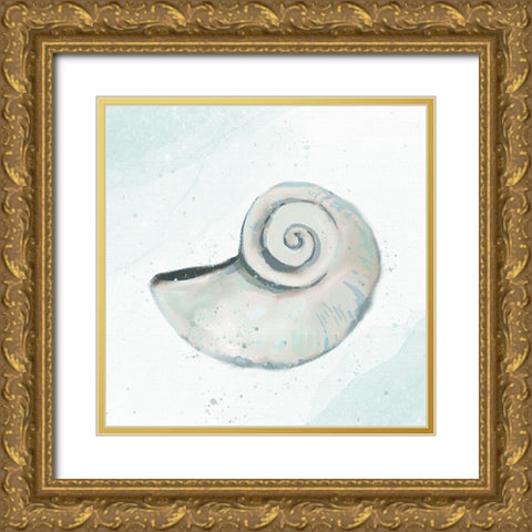 Seashore Shell 1 Gold Ornate Wood Framed Art Print with Double Matting by Allen, Kimberly