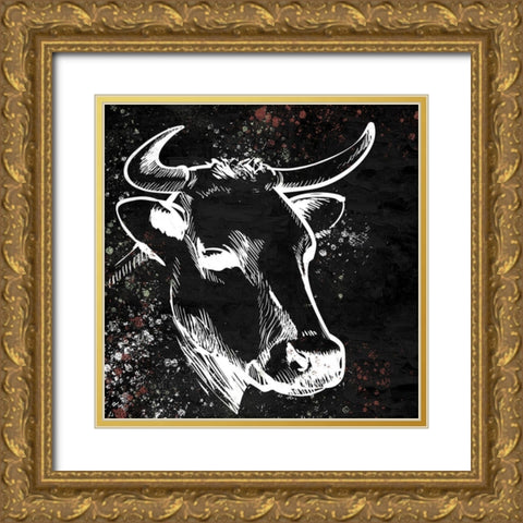Bessie 1 Gold Ornate Wood Framed Art Print with Double Matting by Allen, Kimberly