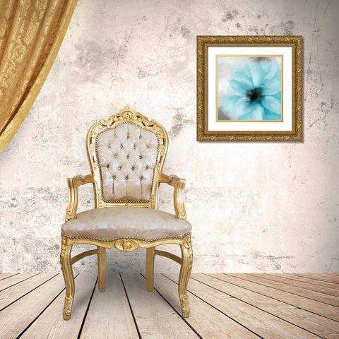 Teal Dreams 2 Gold Ornate Wood Framed Art Print with Double Matting by Allen, Kimberly