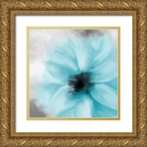 Teal Dreams 2 Gold Ornate Wood Framed Art Print with Double Matting by Allen, Kimberly