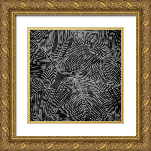 Monstera 2 Gold Ornate Wood Framed Art Print with Double Matting by Allen, Kimberly