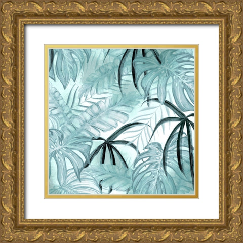 Soft Palms 1 Gold Ornate Wood Framed Art Print with Double Matting by Allen, Kimberly