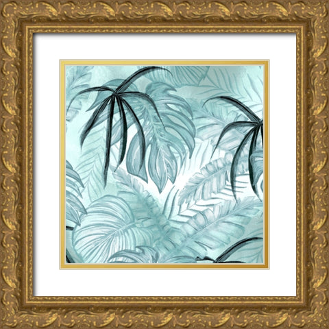 Soft Palms 2 Gold Ornate Wood Framed Art Print with Double Matting by Allen, Kimberly