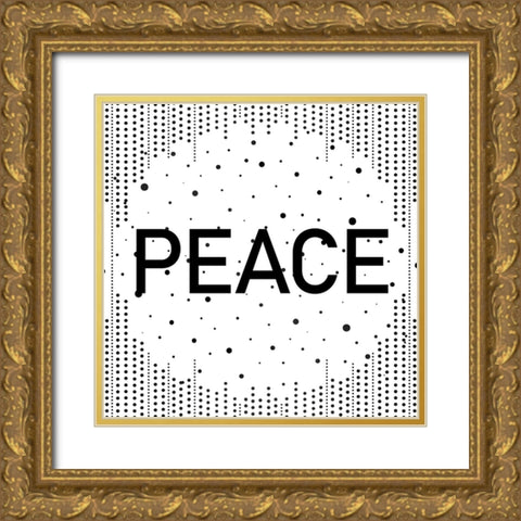 Joy Noel Peace 3 Gold Ornate Wood Framed Art Print with Double Matting by Allen, Kimberly