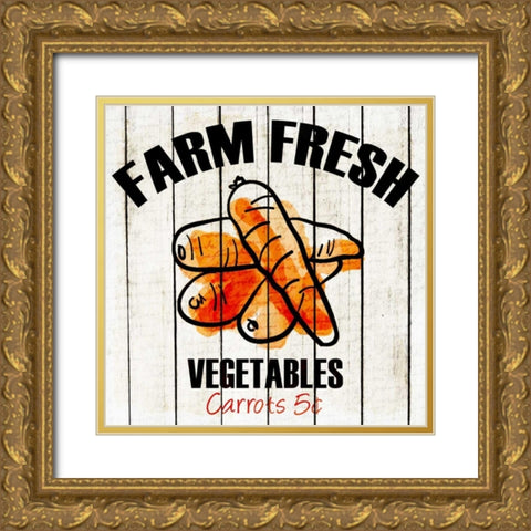 Farm Fresh 1 Gold Ornate Wood Framed Art Print with Double Matting by Allen, Kimberly