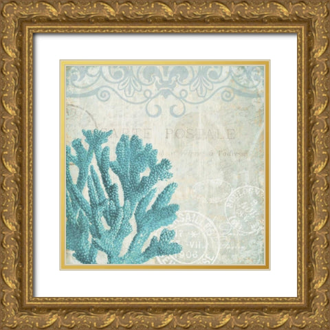Under the Sea 1 Gold Ornate Wood Framed Art Print with Double Matting by Allen, Kimberly