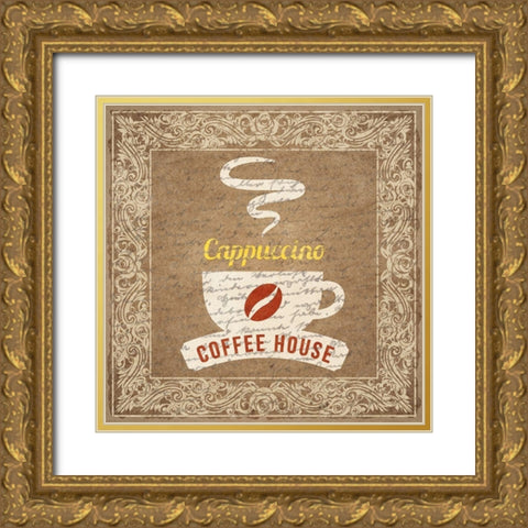 Coffee House 1 Gold Ornate Wood Framed Art Print with Double Matting by Kimberly, Allen