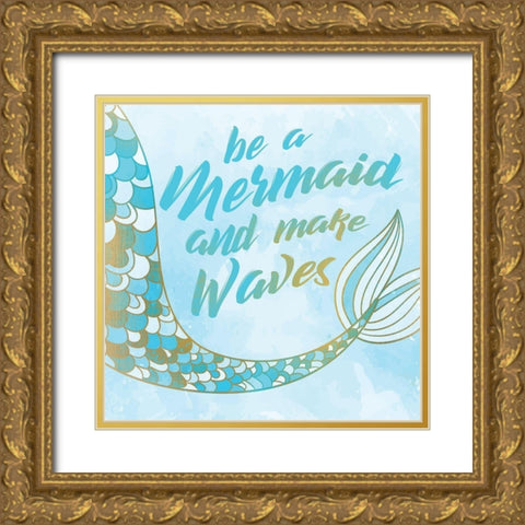 Make Waves Gold Ornate Wood Framed Art Print with Double Matting by Kimberly, Allen