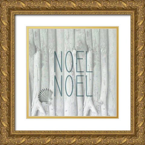 Driftwood Christmas 2 Gold Ornate Wood Framed Art Print with Double Matting by Kimberly, Allen
