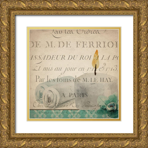 Spa Day 2 Gold Ornate Wood Framed Art Print with Double Matting by Kimberly, Allen