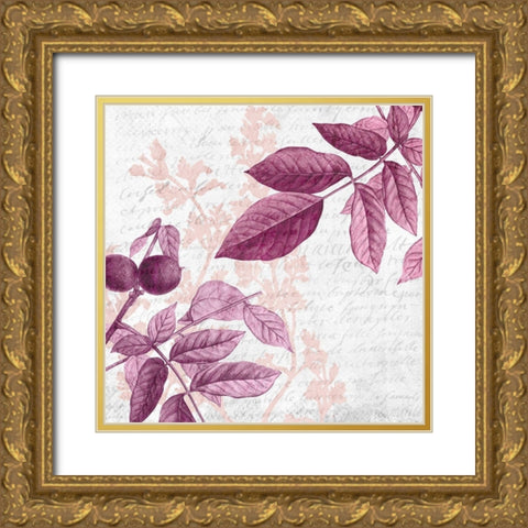 Jeweled Branches 1 Gold Ornate Wood Framed Art Print with Double Matting by Kimberly, Allen