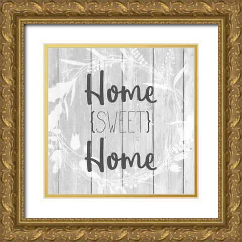 Home Sweet Home Gold Ornate Wood Framed Art Print with Double Matting by Kimberly, Allen