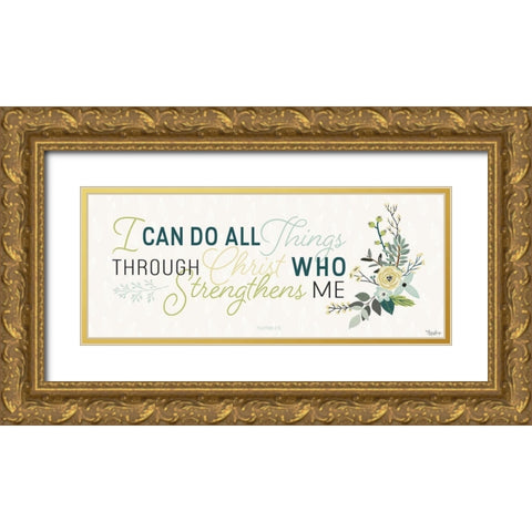 All Things Gold Ornate Wood Framed Art Print with Double Matting by Louise, Gigi