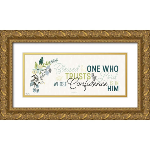 Blessed One Gold Ornate Wood Framed Art Print with Double Matting by Louise, Gigi