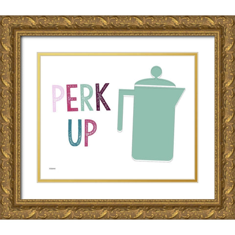 Perk Up Gold Ornate Wood Framed Art Print with Double Matting by Louise, Gigi