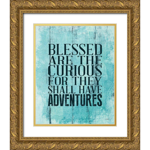 Blessed Adventures Gold Ornate Wood Framed Art Print with Double Matting by Louise, Gigi