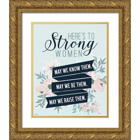 Strong Women Gold Ornate Wood Framed Art Print with Double Matting by Louise, Gigi