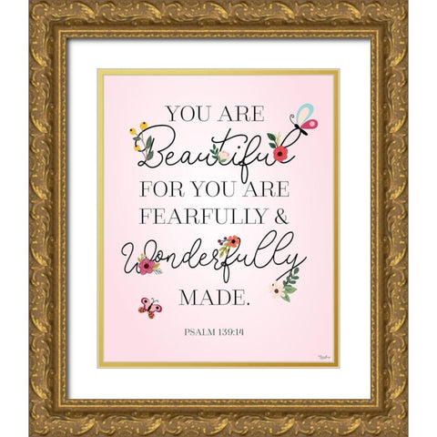 You Beautiful Gold Ornate Wood Framed Art Print with Double Matting by Louise, Gigi