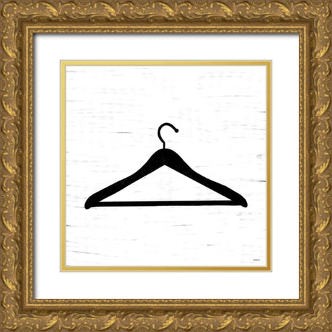 Hanger Gold Ornate Wood Framed Art Print with Double Matting by Louise, Gigi
