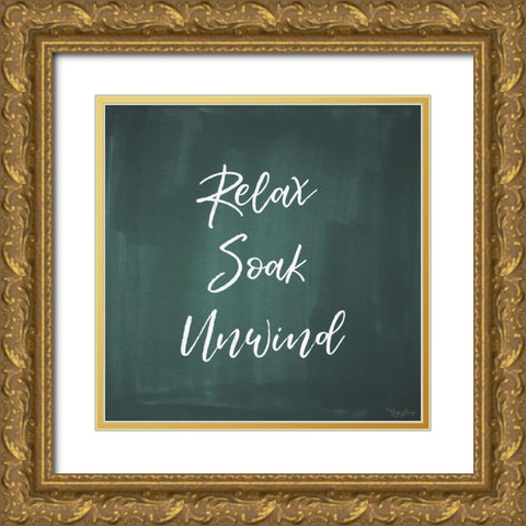Relax Gold Ornate Wood Framed Art Print with Double Matting by Louise, Gigi