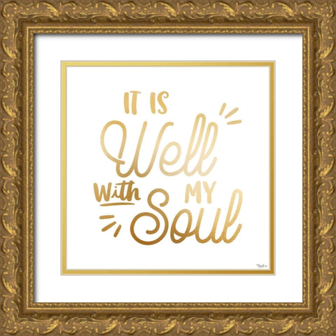 Well Soul Gold Ornate Wood Framed Art Print with Double Matting by Louise, Gigi