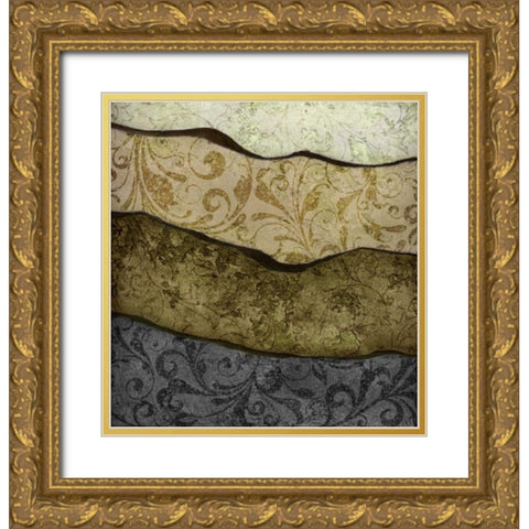 River Earth Cool I Gold Ornate Wood Framed Art Print with Double Matting by Emery, Kristin