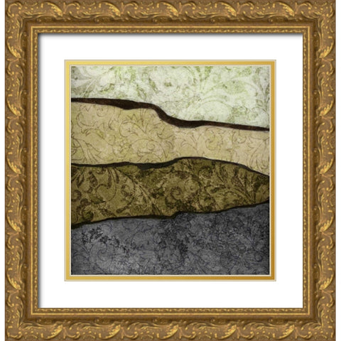 River Earth Cool II Gold Ornate Wood Framed Art Print with Double Matting by Emery, Kristin
