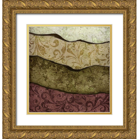 River Earth Warm I Gold Ornate Wood Framed Art Print with Double Matting by Emery, Kristin