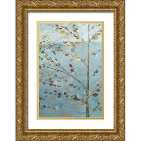 Whispering Aspen 2 Gold Ornate Wood Framed Art Print with Double Matting by Kruk