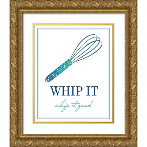 Whip It Good Gold Ornate Wood Framed Art Print with Double Matting by McFarland, Leslie