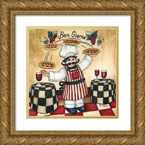 Chefs Gold Ornate Wood Framed Art Print with Double Matting by Korsgaden, Laurie