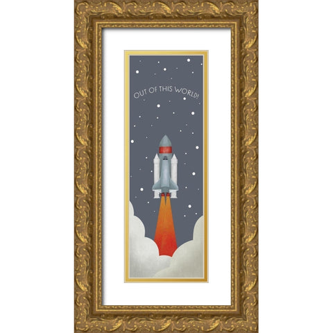 Out Of This World Gold Ornate Wood Framed Art Print with Double Matting by Straatsma, Leah