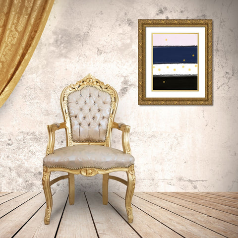 Abstract Rectangles Gold Ornate Wood Framed Art Print with Double Matting by Straatsma, Leah