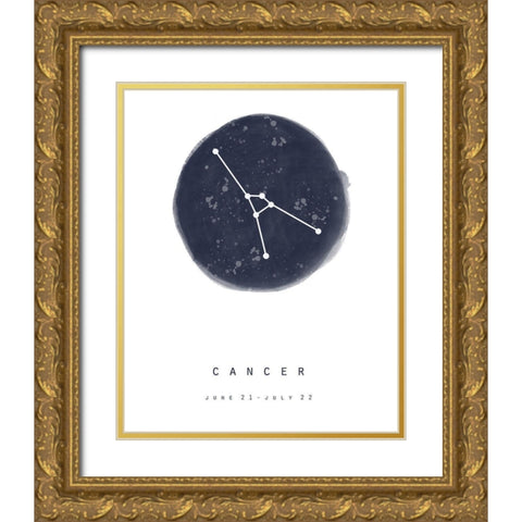 Cancer Gold Ornate Wood Framed Art Print with Double Matting by Straatsma, Leah