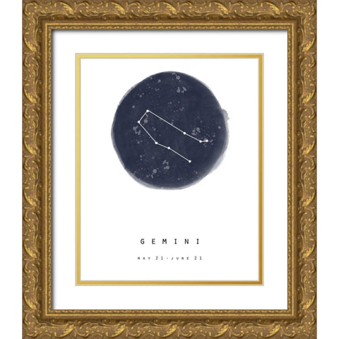 Gemini Gold Ornate Wood Framed Art Print with Double Matting by Straatsma, Leah