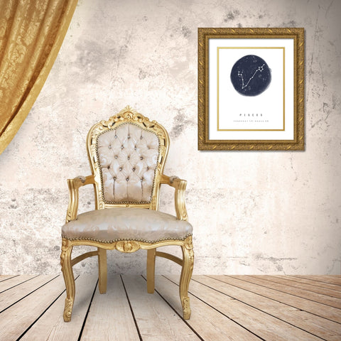 Pisces Gold Ornate Wood Framed Art Print with Double Matting by Straatsma, Leah