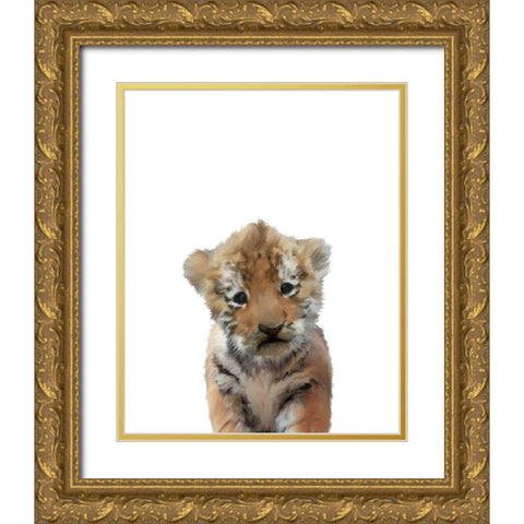 Tiger Gold Ornate Wood Framed Art Print with Double Matting by Straatsma, Leah
