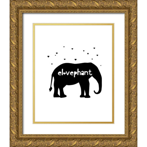 Elovephant Gold Ornate Wood Framed Art Print with Double Matting by Straatsma, Leah