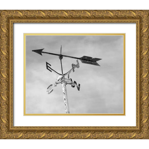 Weather Vane Gold Ornate Wood Framed Art Print with Double Matting by Straatsma, Leah