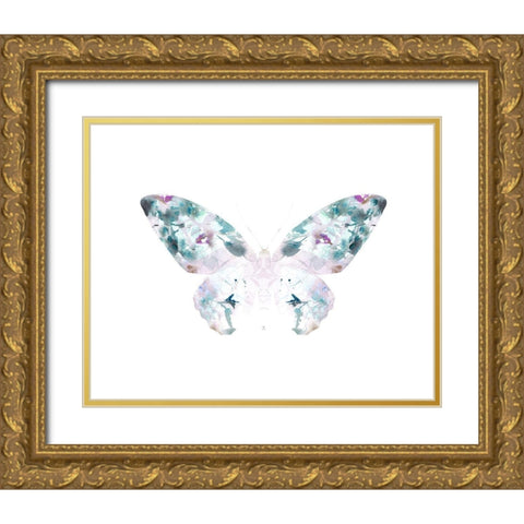 Butterfly 4 Gold Ornate Wood Framed Art Print with Double Matting by Straatsma, Leah