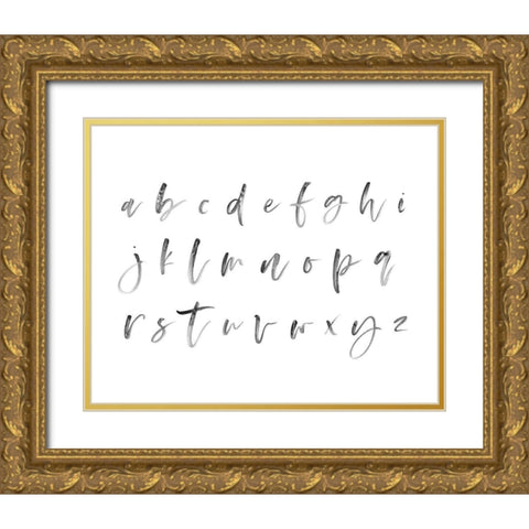 Alphabet Gold Ornate Wood Framed Art Print with Double Matting by Straatsma, Leah