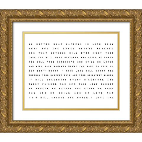 No Matter What Gold Ornate Wood Framed Art Print with Double Matting by Straatsma, Leah