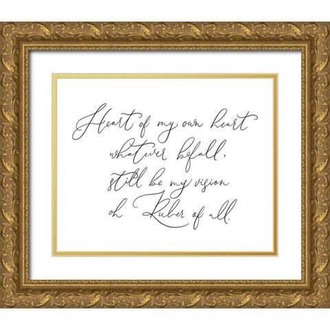Heart of My Own Hear Gold Ornate Wood Framed Art Print with Double Matting by Straatsma, Leah