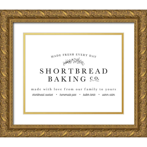 Shortbread Co Gold Ornate Wood Framed Art Print with Double Matting by Straatsma, Leah