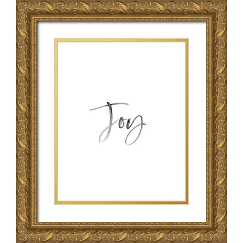 Joy Gold Ornate Wood Framed Art Print with Double Matting by Straatsma, Leah