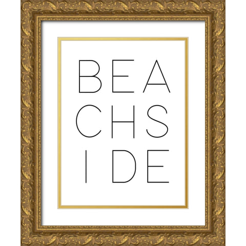 Beach Side Gold Ornate Wood Framed Art Print with Double Matting by Straatsma, Leah