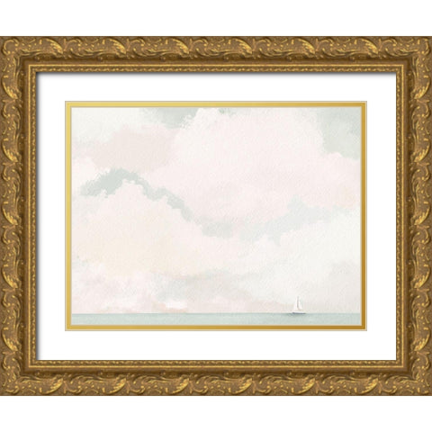 Sailing And Clouds Gold Ornate Wood Framed Art Print with Double Matting by Straatsma, Leah