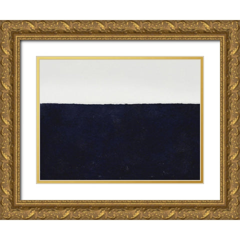 Blue Oyster Gold Ornate Wood Framed Art Print with Double Matting by Straatsma, Leah