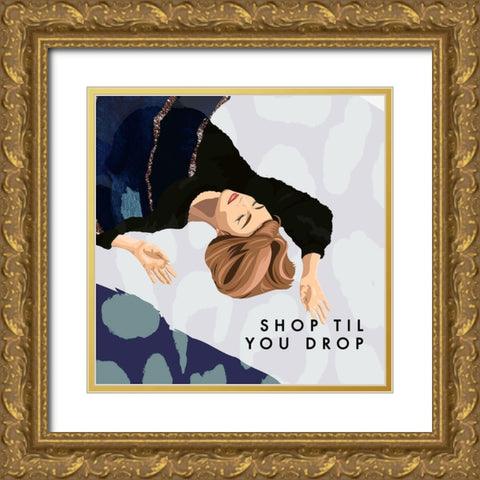 Shop Drop Gold Ornate Wood Framed Art Print with Double Matting by Straatsma, Leah